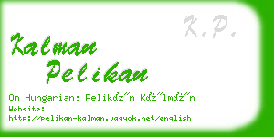 kalman pelikan business card